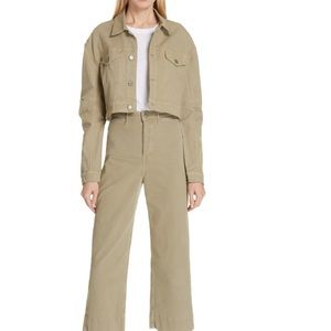 GRLFRND Lacy Crop Denim Jacket NWT Medium